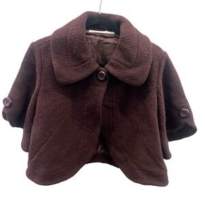 NWT Susana Monaco Brown Cape Jacket